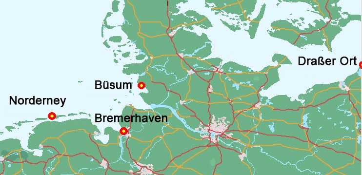 DGzRS Stationen der 23,1m Klasse